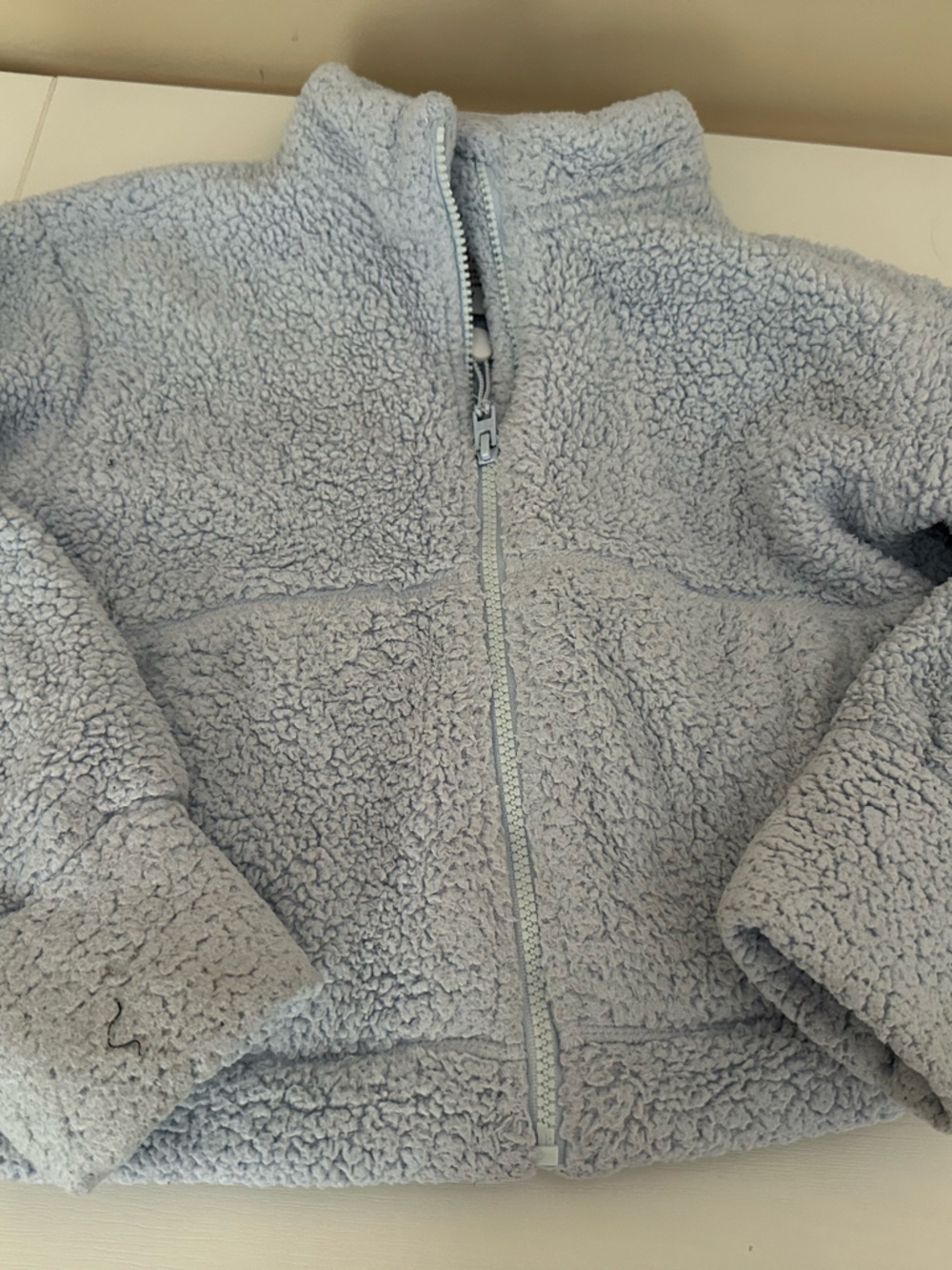Athleta Girl Light Blue Sherpa Zip-Up Jacket